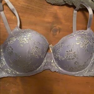 VS Demi bra. Purple with silver accents.